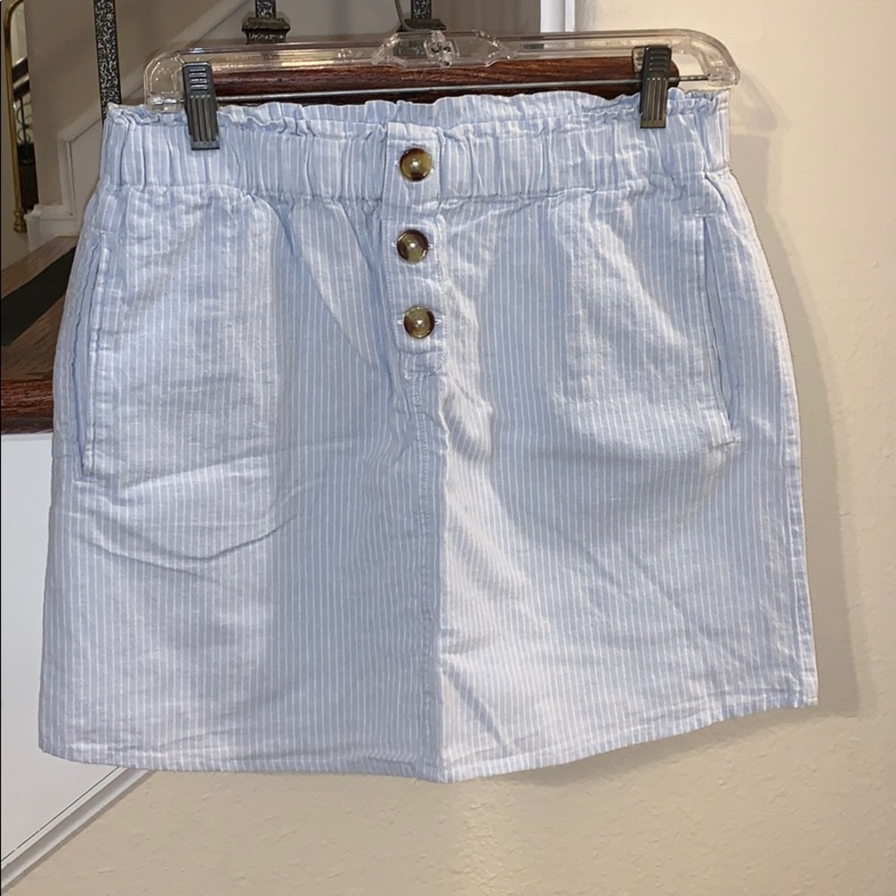 Blue striped skirt